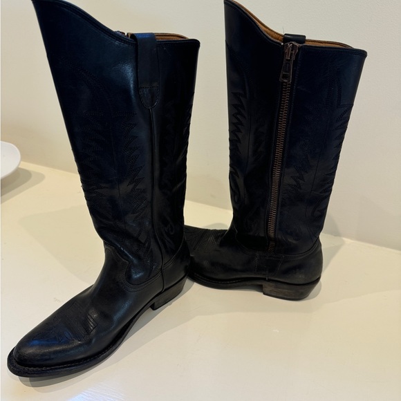 Golden Goose tall cowboy boots. - Picture 2 of 8